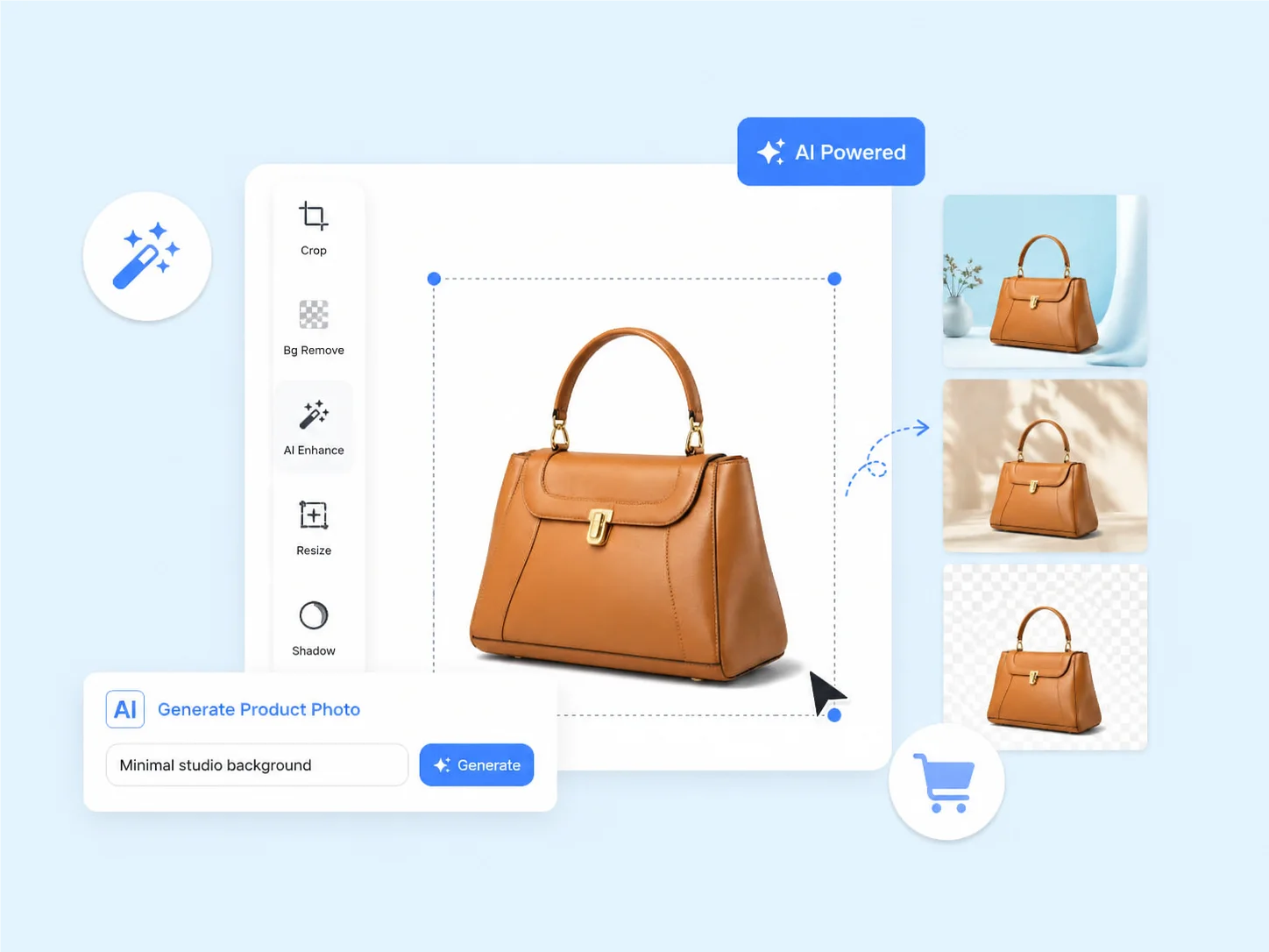 AI Canvas Editor for e-commerce product photography
